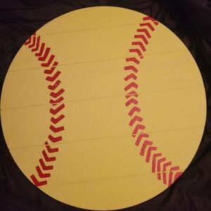 Yellow Baseball Wall Decor